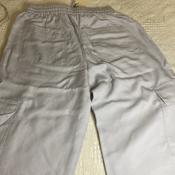 NWT Industry Republic Clothing drawstring light grey cargo pants size S/P - Picture 5 of 11